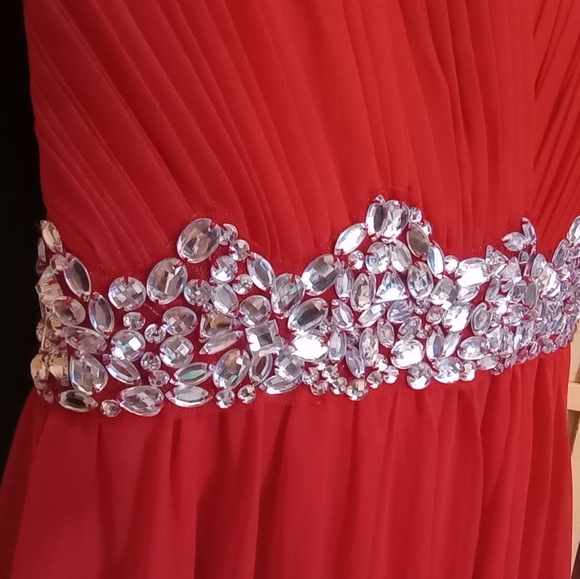 REDUCED! SPEECHLESS Red Strapless Sweetheart Micro Mini NWT Sz 3 - Picture 5 of 15